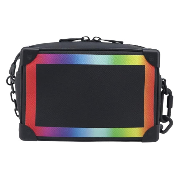 LOUIS VUITTON Taiga Rainbow Mini Soft Trunk Bag Black M30351 LV Auth 209684SAM