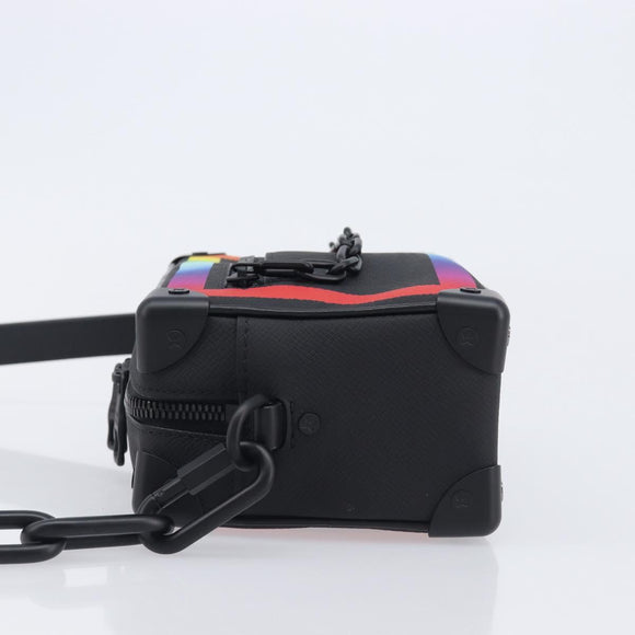 LOUIS VUITTON Taiga Rainbow Mini Soft Trunk Bag Black M30351 LV Auth 209684SAM