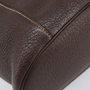HERMES Good News GM Shoulder Bag Leather Dark Brown Silver Auth 209685V-15