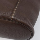 HERMES Good News GM Shoulder Bag Leather Dark Brown Silver Auth 209685V-16