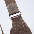 HERMES Good News GM Shoulder Bag Leather Dark Brown Silver Auth 209685V-9