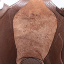 HERMES Good News GM Shoulder Bag Leather Dark Brown Silver Auth 209685V-21