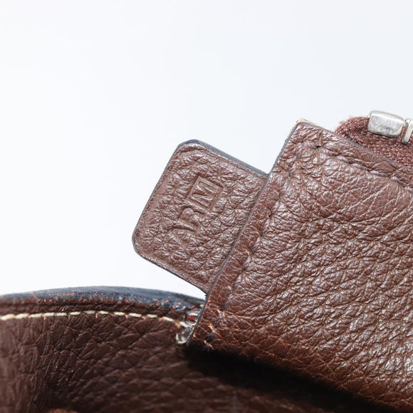 HERMES Good News GM Shoulder Bag Leather Dark Brown Silver Auth 209685V