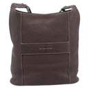 HERMES Good News GM Shoulder Bag Leather Dark Brown Silver Auth 209685V-2