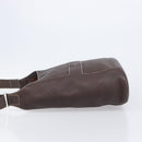 HERMES Good News GM Shoulder Bag Leather Dark Brown Silver Auth 209685V-4