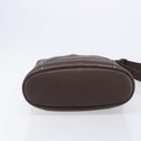 HERMES Good News GM Shoulder Bag Leather Dark Brown Silver Auth 209685V-5