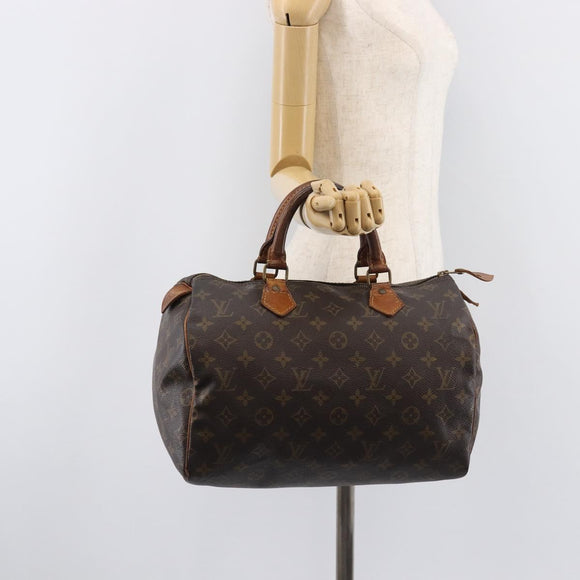 LOUIS VUITTON Monogram Speedy 30 Hand Bag M41526 LV Auth 209687