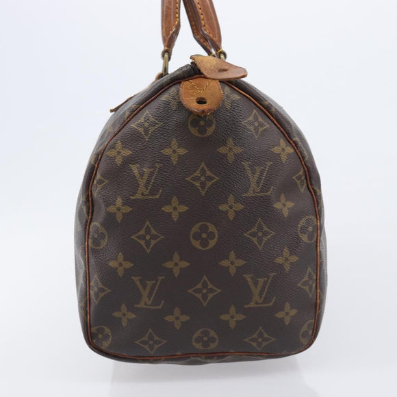 LOUIS VUITTON Monogram Speedy 30 Hand Bag M41526 LV Auth 209687