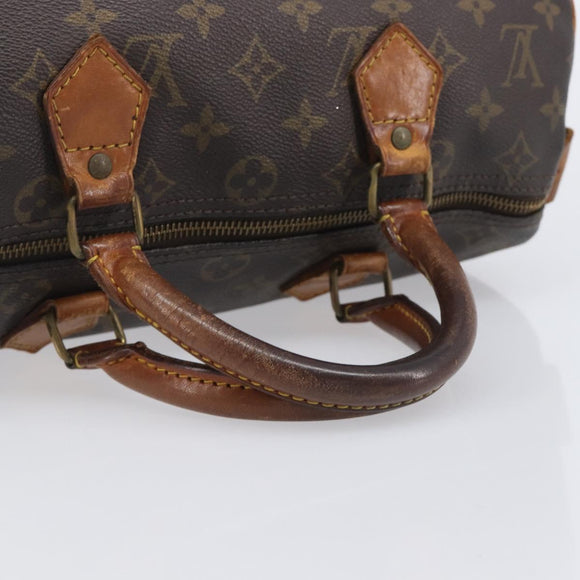 LOUIS VUITTON Monogram Speedy 30 Hand Bag M41526 LV Auth 209687