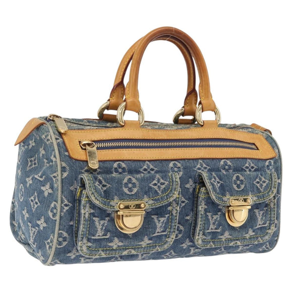 LOUIS VUITTON Monogram Denim Neo Speedy Hand Bag Blue M95019 LV Auth 209688V