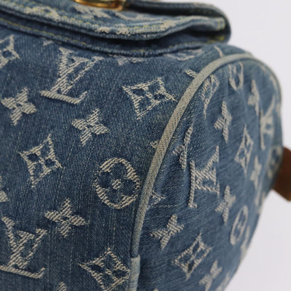 LOUIS VUITTON Monogram Denim Neo Speedy Hand Bag Blue M95019 LV Auth 209688V