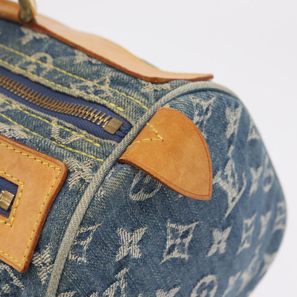 LOUIS VUITTON Monogram Denim Neo Speedy Hand Bag Blue M95019 LV Auth 209688V
