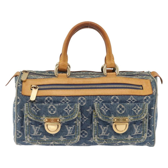 LOUIS VUITTON Monogram Denim Neo Speedy Hand Bag Blue M95019 LV Auth 209688V