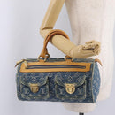 LOUIS VUITTON Monogram Denim Neo Speedy Hand Bag Blue M95019 LV Auth 209688V-26