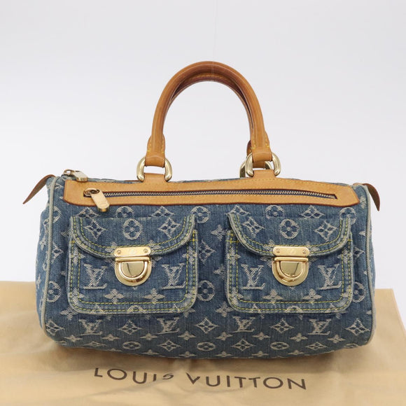 LOUIS VUITTON Monogram Denim Neo Speedy Hand Bag Blue M95019 LV Auth 209688V
