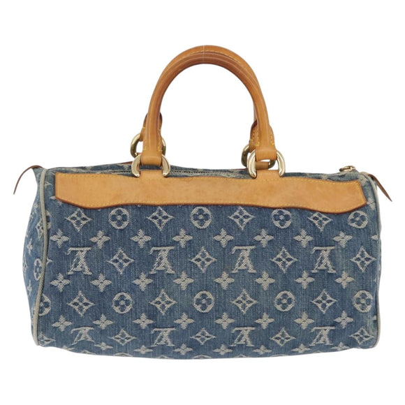 LOUIS VUITTON Monogram Denim Neo Speedy Hand Bag Blue M95019 LV Auth 209688V