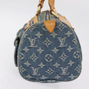 LOUIS VUITTON Monogram Denim Neo Speedy Hand Bag Blue M95019 LV Auth 209688V-4