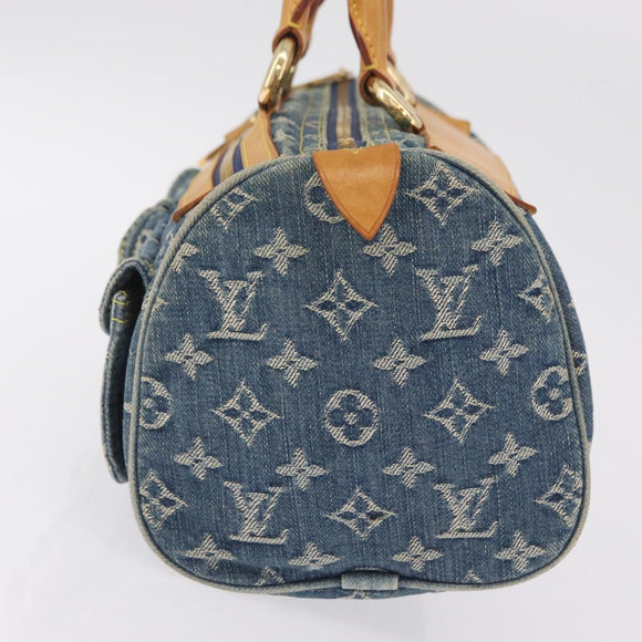 LOUIS VUITTON Monogram Denim Neo Speedy Hand Bag Blue M95019 LV Auth 209688V