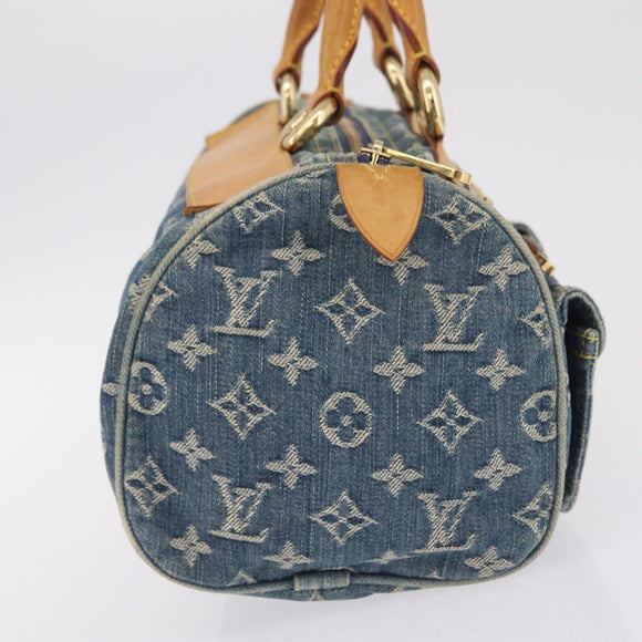 LOUIS VUITTON Monogram Denim Neo Speedy Hand Bag Blue M95019 LV Auth 209688V