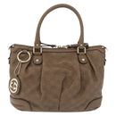 GUCCI GuccissimaGG Sukey Hand Bag Leather Brown Gold Tone 247902 Auth 209691A-2