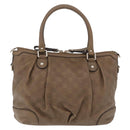 GUCCI GuccissimaGG Sukey Hand Bag Leather Brown Gold Tone 247902 Auth 209691A-3