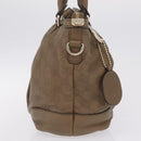 GUCCI GuccissimaGG Sukey Hand Bag Leather Brown Gold Tone 247902 Auth 209691A-5