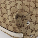 GUCCI GG Canvas Web Sherry Line Tote Bag Beige Silver 232970 Auth 209693-12