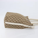 GUCCI GG Canvas Web Sherry Line Tote Bag Beige Silver 232970 Auth 209693-4