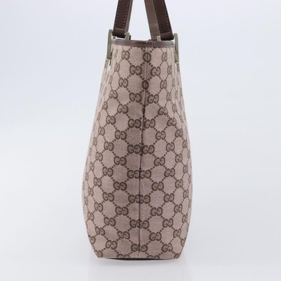 GUCCI GG Canvas Tote Bag Pink Gold Tone 002 1099 Auth 209694