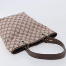 GUCCI GG Canvas Tote Bag Pink Gold Tone 002 1099 Auth 209694-6
