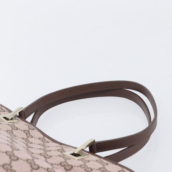 GUCCI GG Canvas Tote Bag Pink Gold Tone 002 1099 Auth 209694