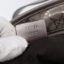 GUCCI GG Implementation Tote Bag PVC Leather Silver 211138 Auth 209695-22