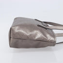 GUCCI GG Implementation Tote Bag PVC Leather Silver 211138 Auth 209695-4