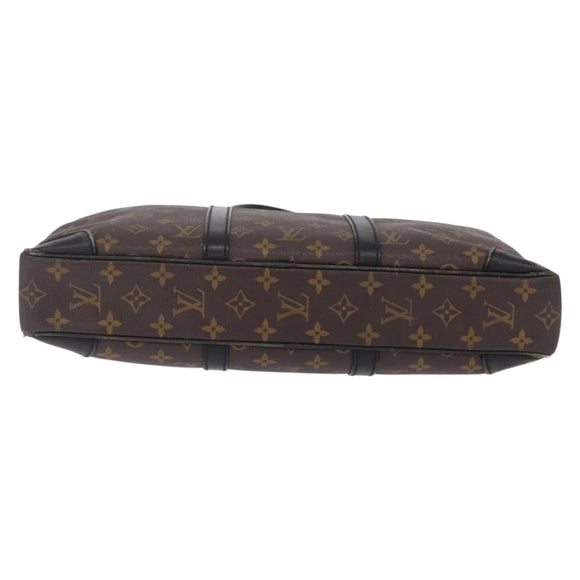 LOUIS VUITTON Monogram Macassar Porte Documents Voyage Bag M52005 LV Auth 209702