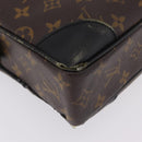 LOUIS VUITTON Monogram Macassar Porte Documents Voyage Bag M52005 LV Auth 209702-12
