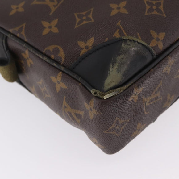 LOUIS VUITTON Monogram Macassar Porte Documents Voyage Bag M52005 LV Auth 209702