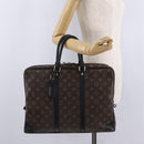 LOUIS VUITTON Monogram Macassar Porte Documents Voyage Bag M52005 LV Auth 209702-28