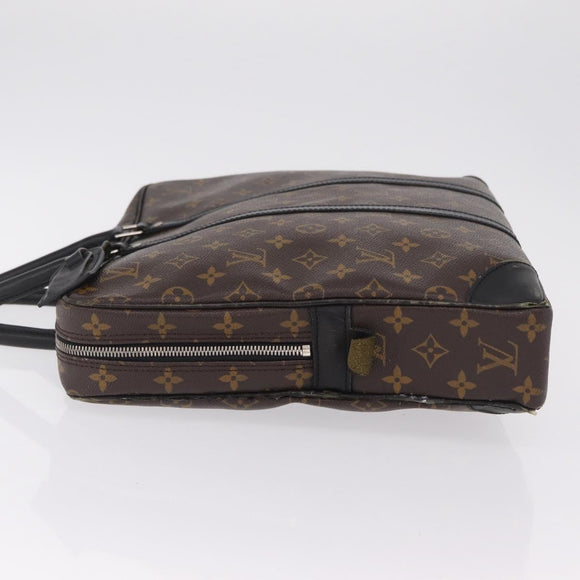 LOUIS VUITTON Monogram Macassar Porte Documents Voyage Bag M52005 LV Auth 209702