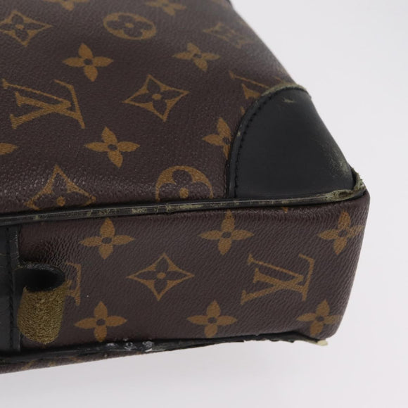 LOUIS VUITTON Monogram Macassar Porte Documents Voyage Bag M52005 LV Auth 209702