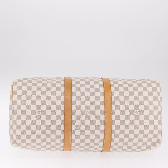 LOUIS VUITTON Damier Azur Keepall 50 Boston Bag N41430 LV Auth 209705V