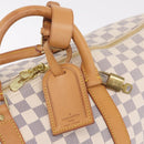 LOUIS VUITTON Damier Azur Keepall 50 Boston Bag N41430 LV Auth 209705V-17