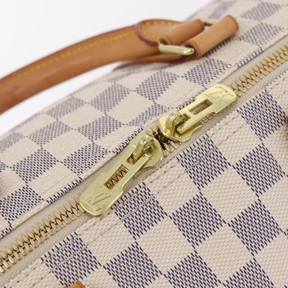 LOUIS VUITTON Damier Azur Keepall 50 Boston Bag N41430 LV Auth 209705V