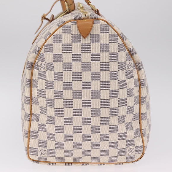 LOUIS VUITTON Damier Azur Keepall 50 Boston Bag N41430 LV Auth 209705V