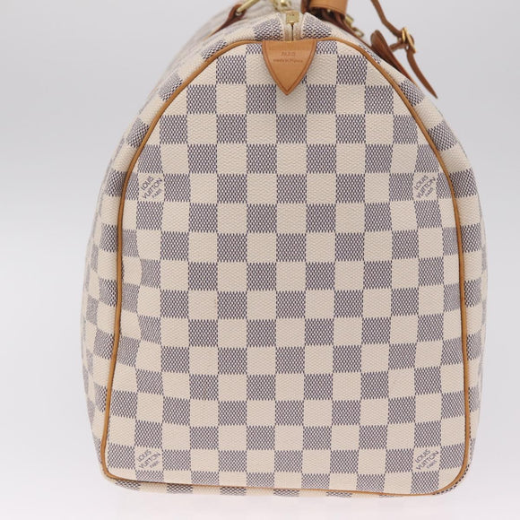 LOUIS VUITTON Damier Azur Keepall 50 Boston Bag N41430 LV Auth 209705V