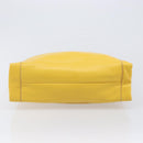 LOEWE Shoulder Bag Leather Yellow Gold Auth 209708V-10