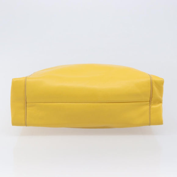 LOEWE Shoulder Bag Leather Yellow Gold Auth 209708V