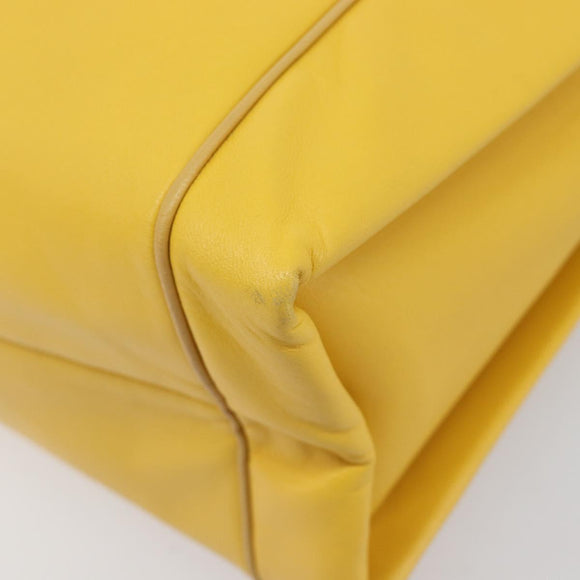 LOEWE Shoulder Bag Leather Yellow Gold Auth 209708V