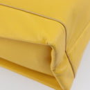 LOEWE Shoulder Bag Leather Yellow Gold Auth 209708V-14