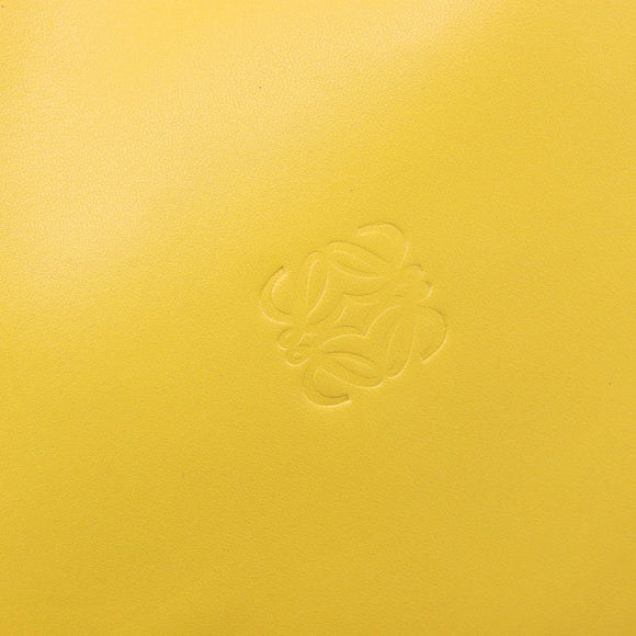 LOEWE Shoulder Bag Leather Yellow Gold Auth 209708V