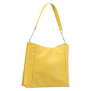 LOEWE Shoulder Bag Leather Yellow Gold Auth 209708V-1